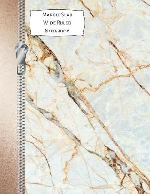 Book cover for Marble Slab Wide Ruled Notebook