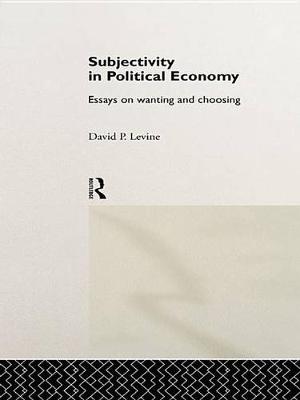 Book cover for Subjectivity in Political Economy