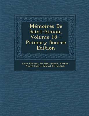 Book cover for Memoires de Saint-Simon, Volume 18