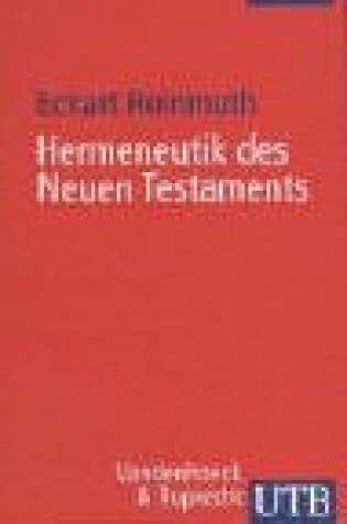 Cover of Hermeneutik Des Neuen Testaments