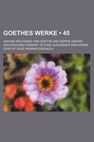 Cover of Goethes Werke (45)