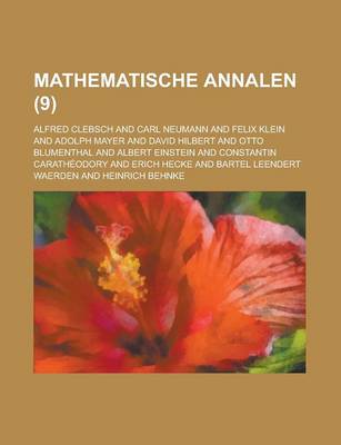 Book cover for Mathematische Annalen (9)