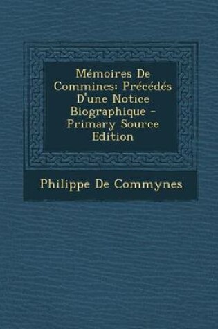 Cover of Memoires de Commines
