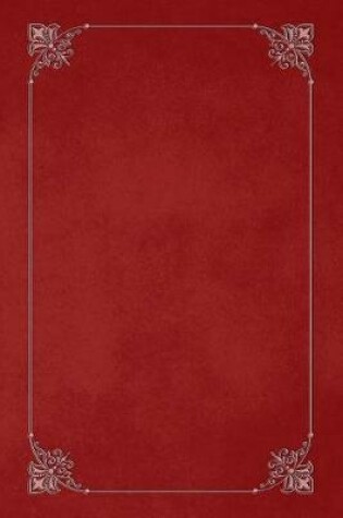 Cover of Brick Red 101 - Blank Notebook with Fleur de Lis Corners