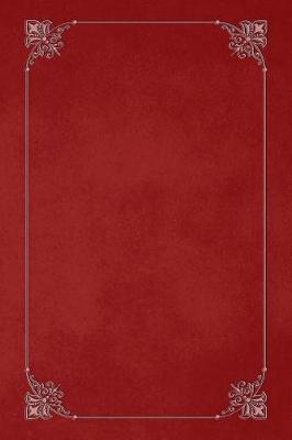 Book cover for Brick Red 101 - Blank Notebook with Fleur de Lis Corners