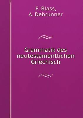 Book cover for Grammatik des neutestamentlichen Griechisch