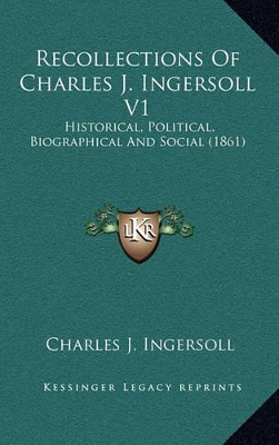 Book cover for Recollections of Charles J. Ingersoll V1