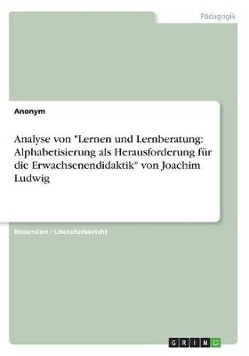 Book cover for Analyse von Lernen und Lernberatung