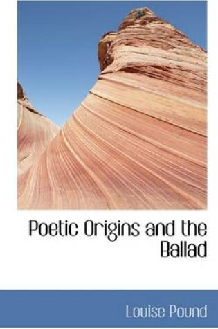 Cover of Poetic Origins and the Ballad