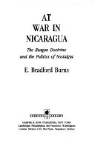 Cover of At War in Nicaragua HB