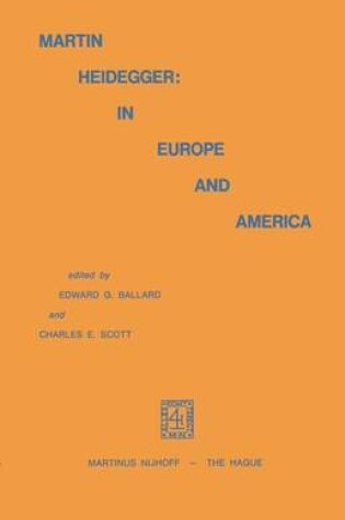 Cover of Martin Heidegger: In Europe and America
