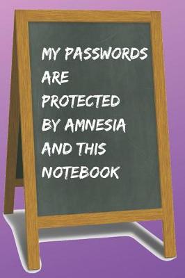 Book cover for My Passwords Are Protected by Amnesia and This Blank Lined Notebook Journal