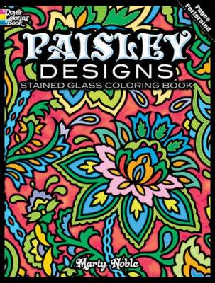 Book cover for Paisley Designs Stained Glass Coloring Book