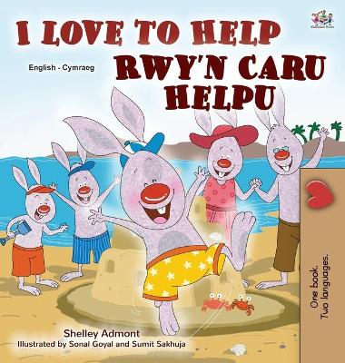 Book cover for I Love to Help (English Welsh Bilingual Book for Kids)
