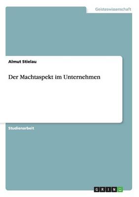 Book cover for Der Machtaspekt im Unternehmen