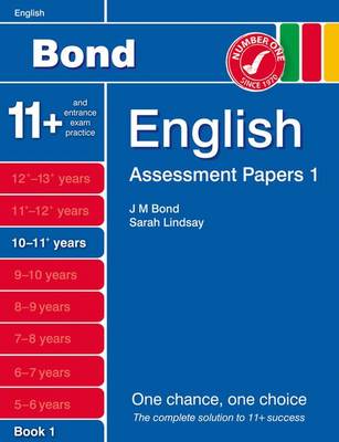 Book cover for Bond Assessment Papers English 10-11+ Yrs Book 1