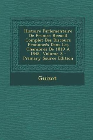 Cover of Histoire Parlementaire de France