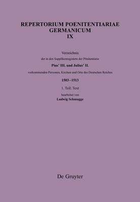 Book cover for Verzeichnis Der in Den Supplikenregistern Der Poenitentiarie Pius' III. Und Julius' II. Vorkommenden Personen, Kirchen Und Orte Des Deutschen Reiches (1503-1513)