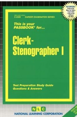 Cover of Clerk-Stenographer I