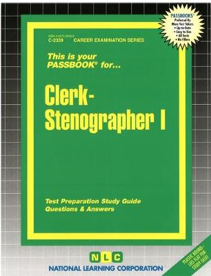 Book cover for Clerk-Stenographer I