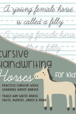 Cover of Cursive Handwriting Horses for Kids