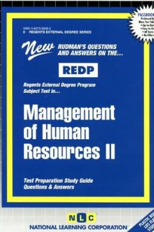 Cover of MANAGEMENT OF HUMAN RESOURCES II