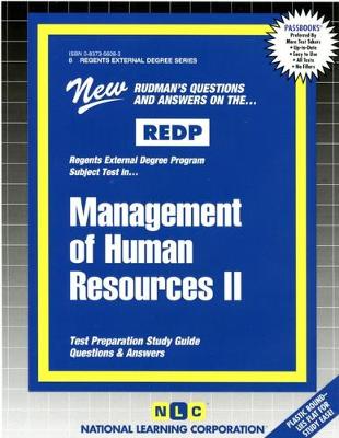 Book cover for MANAGEMENT OF HUMAN RESOURCES II