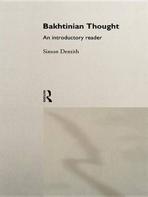 Book cover for Bakhtinian Thought:Intro Read