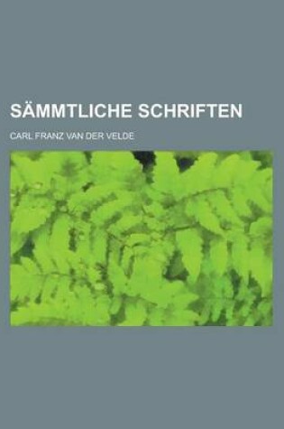 Cover of Sammtliche Schriften