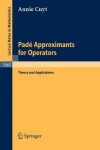 Book cover for Pade Approximants for Operators