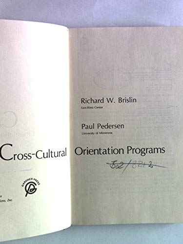 Book cover for Cross-cultural Orientation Programs