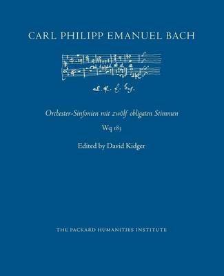 Book cover for Orchester-Sinfonien mit zwoelf obligaten Stimmen, Wq 183