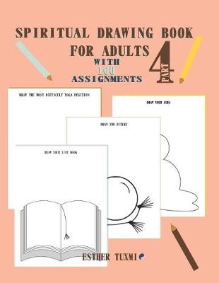Book cover for spiritual drawing book for adults with 100 assignmentes