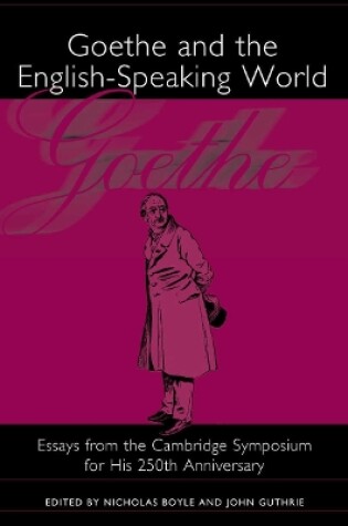 Cover of Goethe and the English-Speaking World