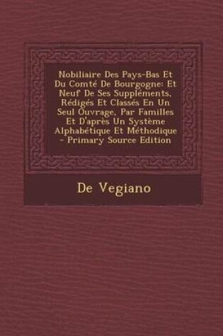 Cover of Nobiliaire Des Pays-Bas Et Du Comte de Bourgogne