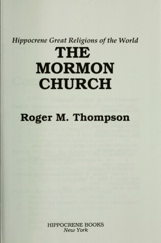 Cover of The Mormon Church