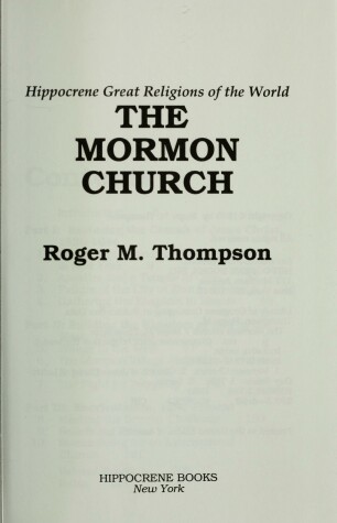 Book cover for The Mormon Church