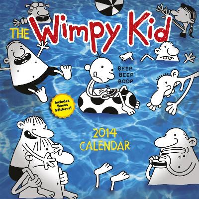 Book cover for Diary of a Wimpy Kid calendar 2014