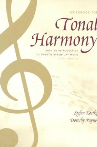 Cover of Tonal Harmony Workbook