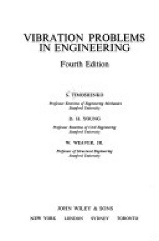 Cover of Vibration Problems in Engineering