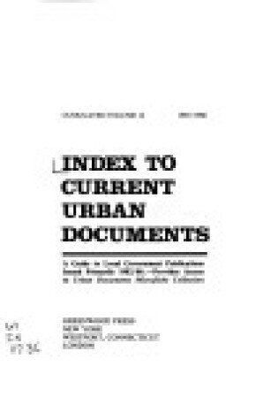 Cover of Index to Current Urban Documents Vol. 14