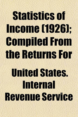 Book cover for Statistics of Income (1926); Compiled from the Returns for