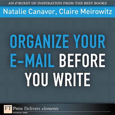 Book cover for Organize Your E-mail Before You Write