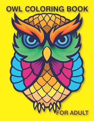 Book cover for Owl coloring books for adult