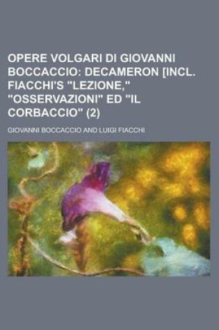 Cover of Opere Volgari Di Giovanni Boccaccio (2)