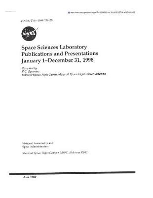 Book cover for Space Sciences Laboratory Publications and Presentations