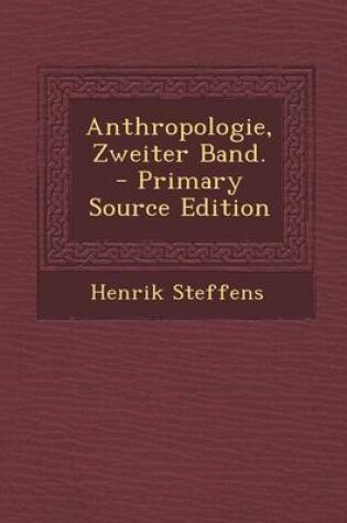 Cover of Anthropologie, Zweiter Band. - Primary Source Edition