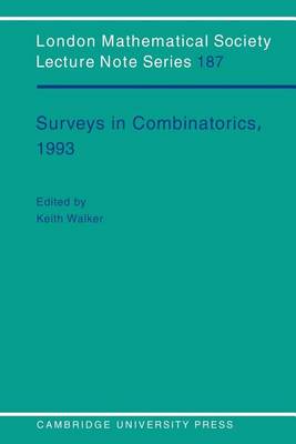 Book cover for Surveys in Combinatorics, 1993