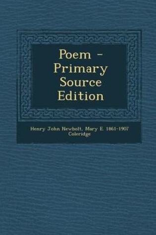 Cover of Poem - Primary Source Edition