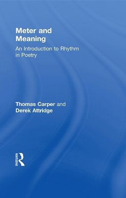 Book cover for Meter and Meaning